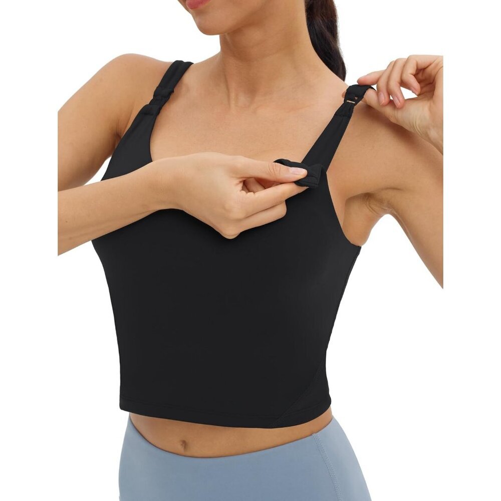 Womens Nursing Sports Bra Tank Top Supportive Maternity Workout Collapsible